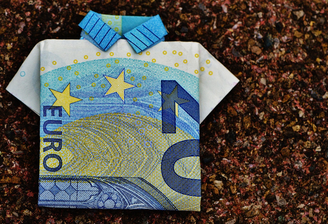 Folded euro and dollar bills symbolizing cash reserve