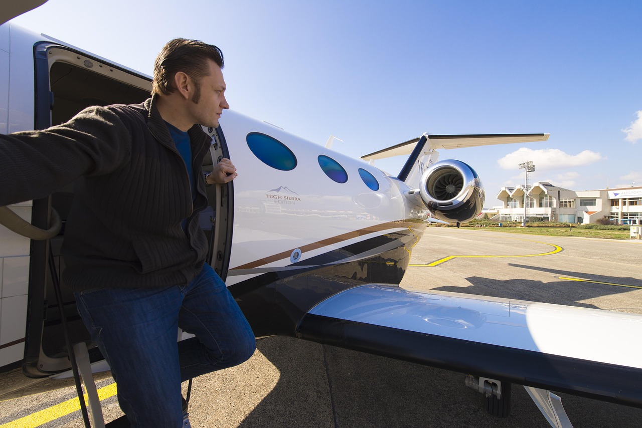 Private jet taxiing on runway, epitome of luxury travel
